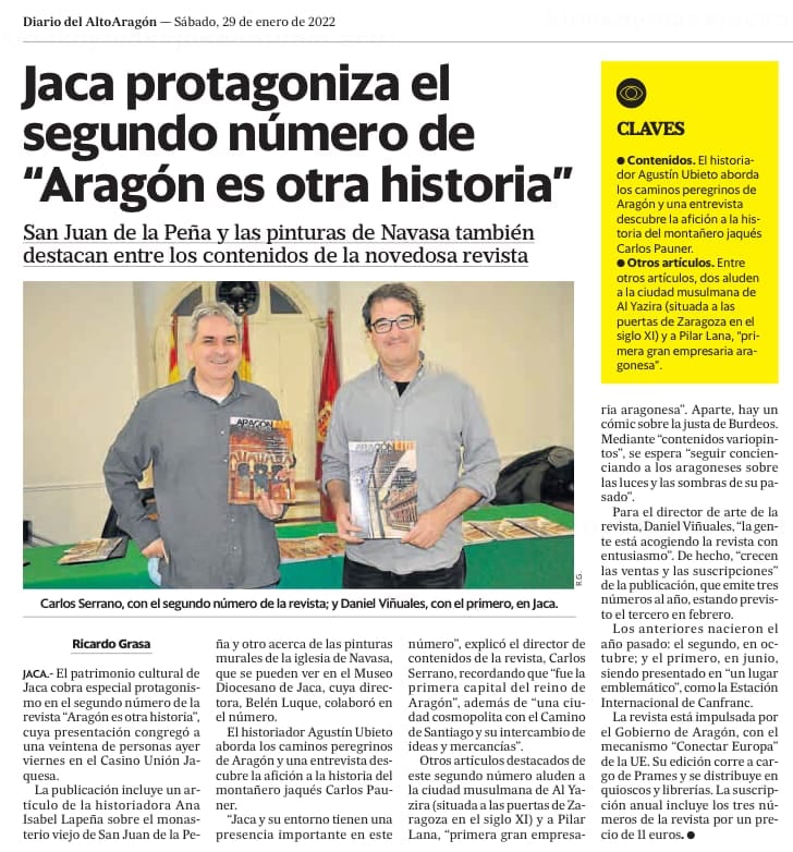 Noticia en Diario del Alto Aragón